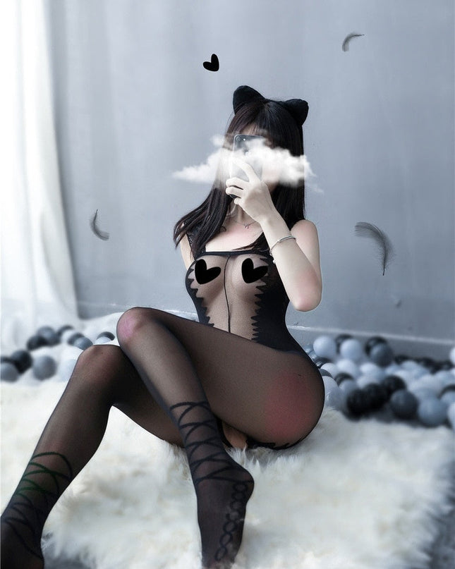 Leotardos corporales en zigzag