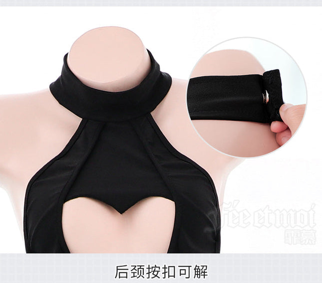 Qipao Corazón Negro 